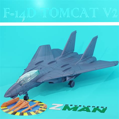 Stl File F 14d Tomcat V2 ️ ・3d Printing Model To Download・cults