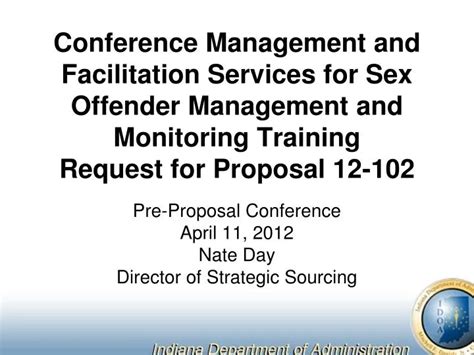 PPT Conference Management And Facilitation Services For Sex Offender Management And Monitoring
