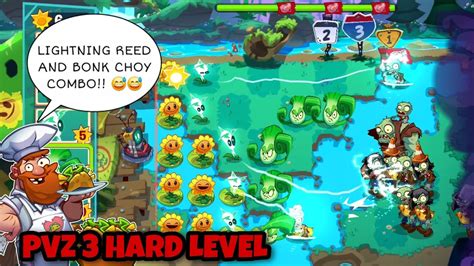 LIGHTNING REED AND BONK CHOY COMBO IN PLANTS VS ZOMBIES 3 GAMEPLAY