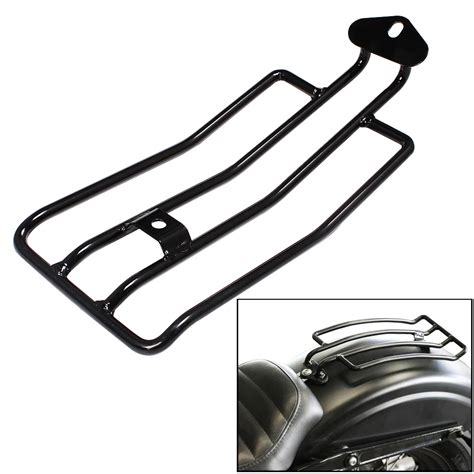 Motorcycle Rear Solo Seat Luggage Rack Support Shelf Black For Harley