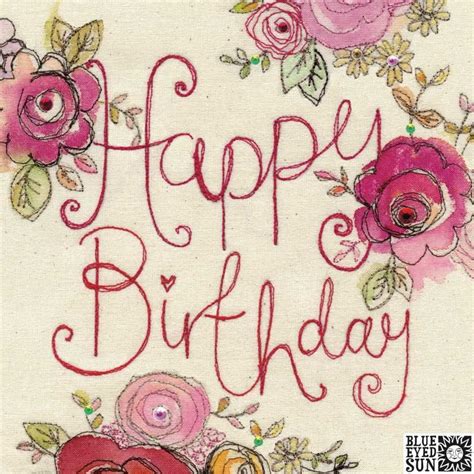 Pink Flowers Happy Birthday Card Karenza Paperie