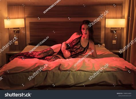 Beautiful Sexy Girl Black Lingerie Posing Stock Photo Edit Now 1088924885
