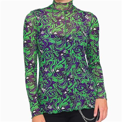 Nightmare Before Christmas Hot Topic Mesh Top Gem
