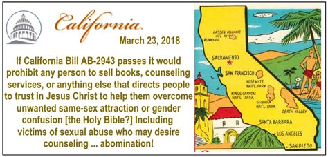 California Law About Sex Bill AB JESUS OUR BLESSED HOPE