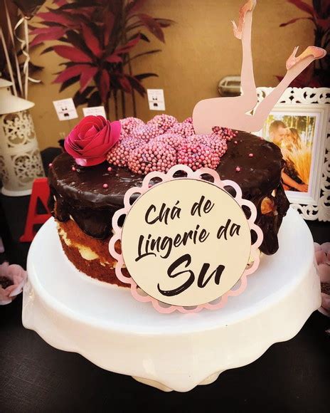 Topo de Bolo Chá de Lingerie Elo7 Produtos Especiais