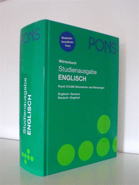 ISBN 3125175941 PONS Wörterbuch Studienausgabe Englisch Englisch