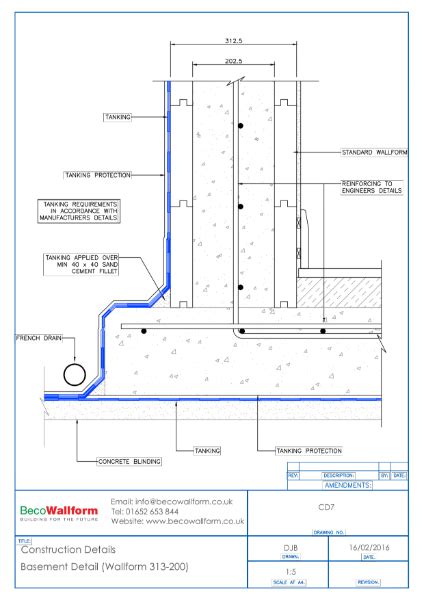 BecoWallform Basement Detail | Beco Products Ltd | NBS Source