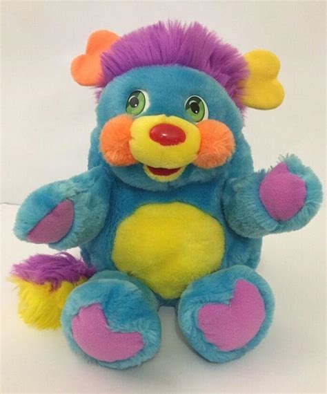 mattel popples pc pretty cool popple blue plush  vintage