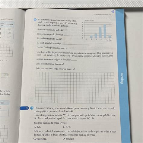 Zadanie 11 Na diagramie przedstawiono oceny z klasówki uczniów pewnej