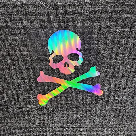 Car Stickers Skulls Pirates Funny Reflective Decoration For Windshield