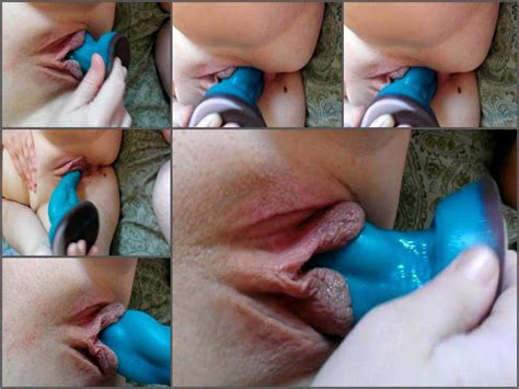 Huge Bad Dragon Large Labia Wife Solo Insertion Bad Dragon Dildo In Pussy