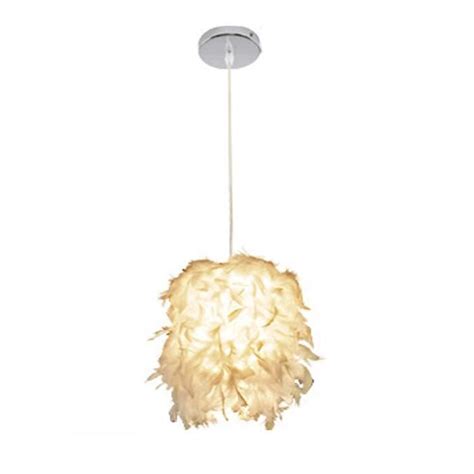 WHITEIN Lustre Suspension Luminaire Moderne Plumes Lustre Industriel