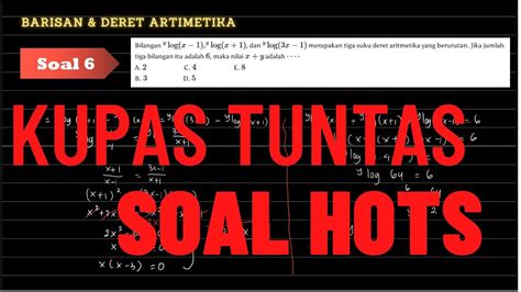 Soal Hots Barisan Dan Deret Aritmetika Math Learn Youtube