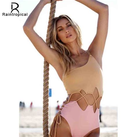 Raintropical 2019 Novas Mulheres Um Pedaço Swimsuit Retro Feminino Sexy