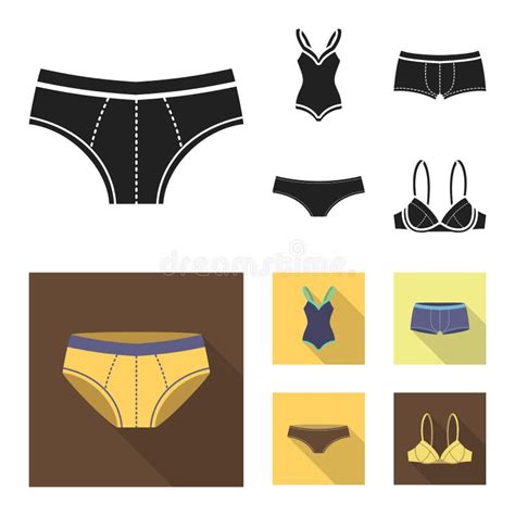 Objet D Isolement De Bikini Et De Symbole De Mode Collection D Ic Ne De Vecteur De Bikini Et De