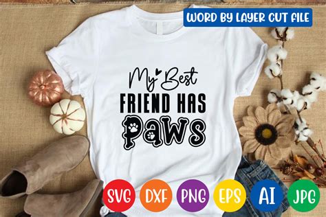 My Best Friend Has Paws Svg Design Graphic By CraftZone Creative Fabrica