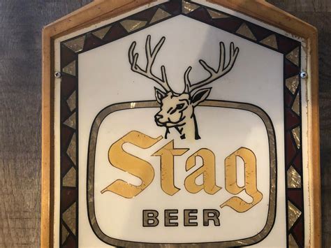 Original Logo Belleville Breweriana Rare Stag Beer Lighted Etsy