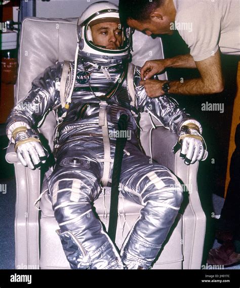 Astronaut Alan B Shepard Jr During Suiting For First Manned