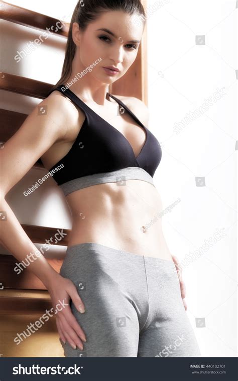 Brunette Sexy Fitness Girl Sport Wear Stock Photo Edit Now