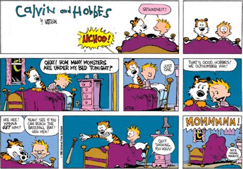 Calvin And Monsters Under The Bed Calvin And Hobbes Comics