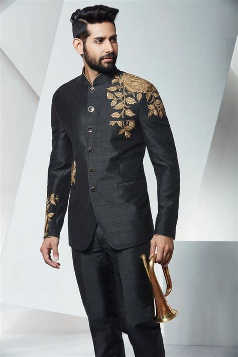 Indian Jodhpuri Suitmens Black Suitblack Jodhpurimens Wedding Suit