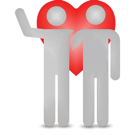 Premium Vector Vector Happy Gay Romantic Couple Valentine Day Celebration Icon