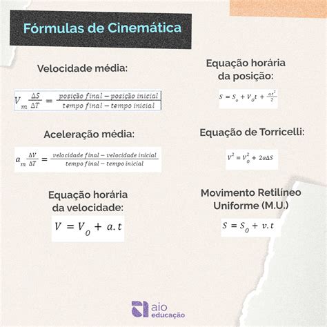 Fisica Da Formula De Aceleracao AIO Educação على X: "🚨DICA