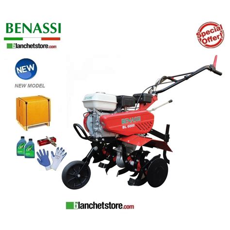 Benassi BL6000 H Garden Tiller with Honda GX160 Petrol engine 163cc 3