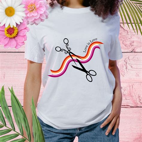 Scissors Lesbian Shirt Love Is Love Unisex Softstyle T Shirt Lgbtq Pride Festival Outfit Idea