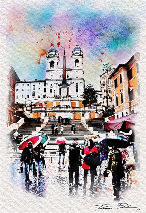 Rainy Day At Piazza Di Spagna