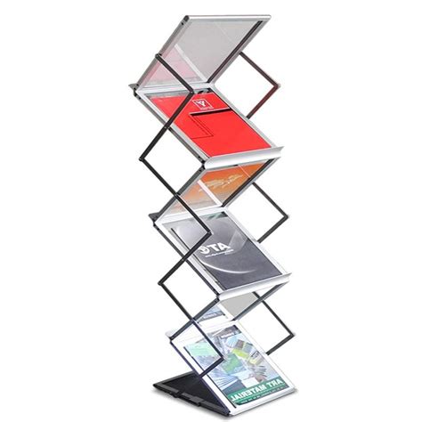 Buy Mtylx Bookshelf File Rack Brochure Display Stand A4 Booth 4 Fold