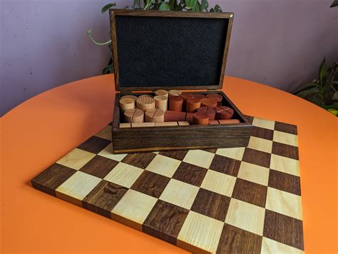 Wooden Chess Set by WoodIdeas. Beech wood handmade Modern chess