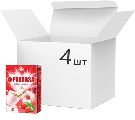 Упаковка фруктози ХПП з полуницею 100 г х 4 шт (4820031490658) – купити ...