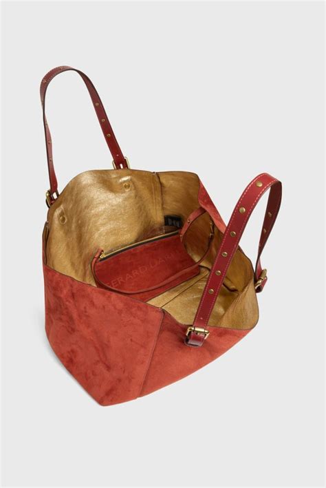 Sacs Gerard Darel Cabas En Cuir Velours Int Rieur M Tallis Simple