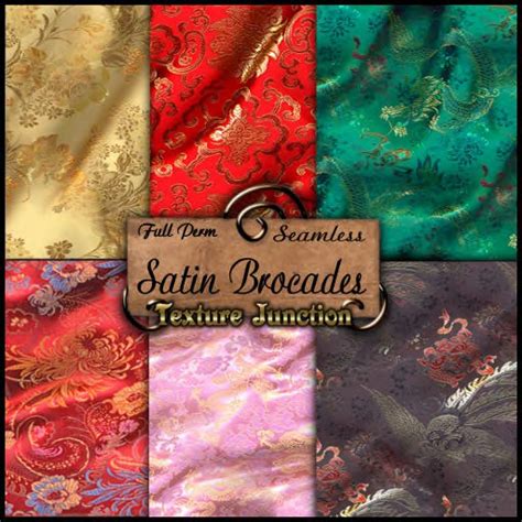 Second Life Marketplace ~tj~ Chinese Satin Brocade Fabric Textures