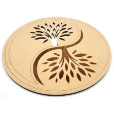 Plaque Bois Arbre De Vie Ying Yang