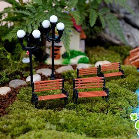 Hot Sale Pcs Park Bench Seat Moss Bottle Micro Landscape Ecology