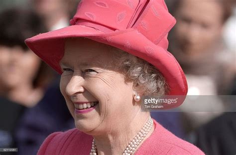 The Queen Laughing During The Prizegiving At Polo At Smiths Lawn