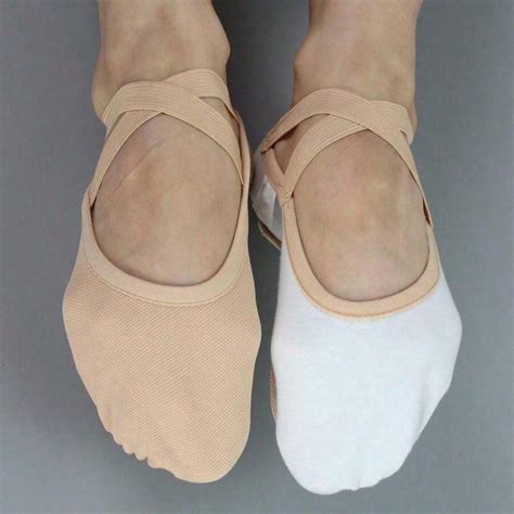 Unisex Medium Strong Elastic Nude Stretch Canvas Flex Ballet Shoes