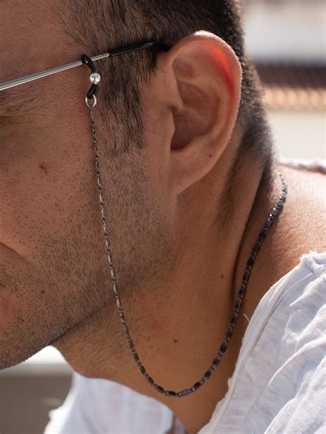 Glasses Chain Men Gray Glasses Chain Mens Sunglasses Chain Etsy