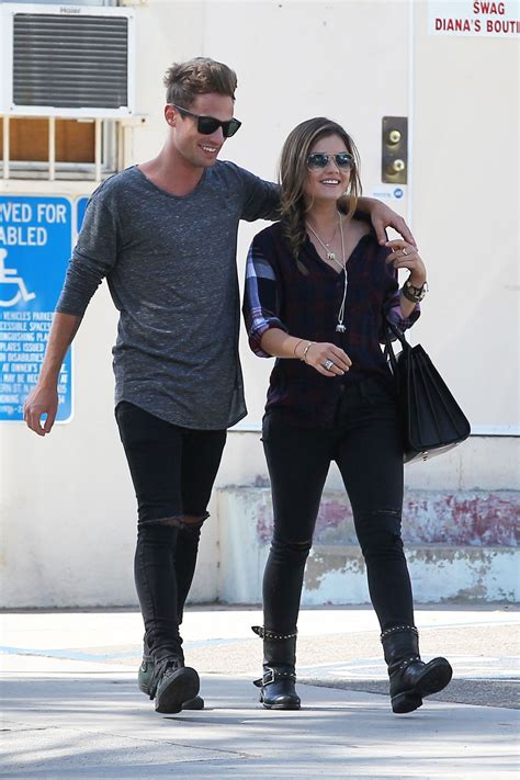 Lucy Hale Street Style - With Her Boyfriend Out in Los Angeles