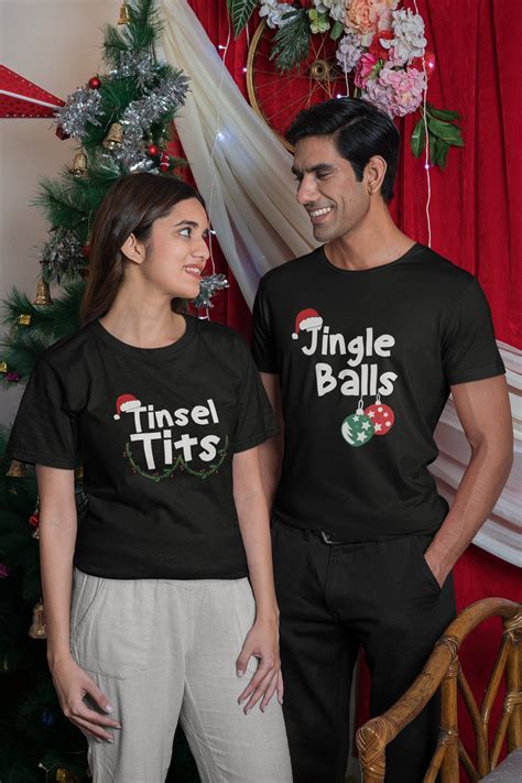 Jingle Balls SVG Tinsel Tits SVG Matching Couple Christmas Etsy