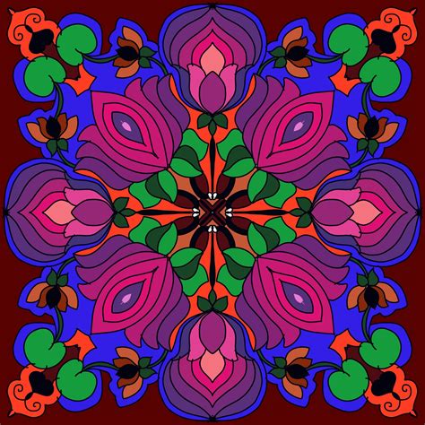 Colorful Motifs Mandala Digital Painting Digital Artist Digital