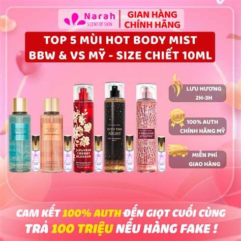 TOP MÙI HOT ml Xịt thơm toàn thân body mist Bath and Body Works Victoria s Secret chiết