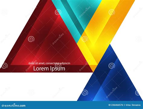 Abstract Geometric Background Modern Overlapping Triangles Bright