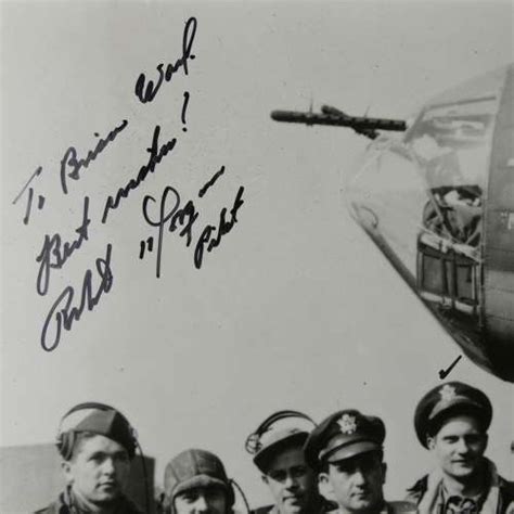 Photograph Of The Memphis Belle And Crew Signed By The Pilot