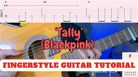 Tally Blackpink Fingerstyle Guitar Tutorial Tabs Chords YouTube