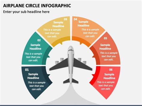 Airplane Circle Infographic Template