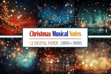 Christmas Musical Notes Graphic By Wow Art · Creative Fabrica