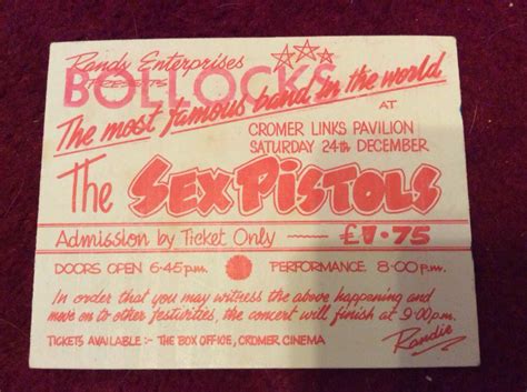 Punk In The East Sex Pistols Play Cromer Links Pavilion Xmas Eve 1977